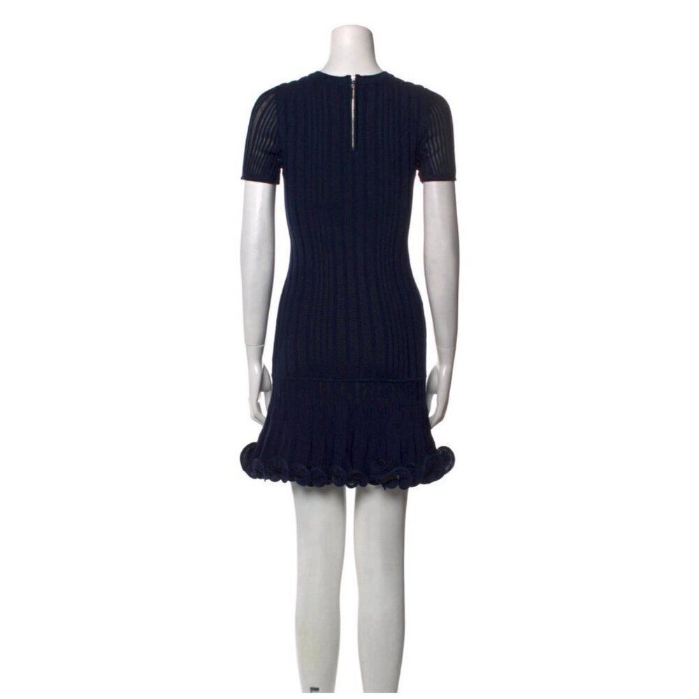 Milly New Authentic Solid Navy Blue Knit Short Sl… - image 3